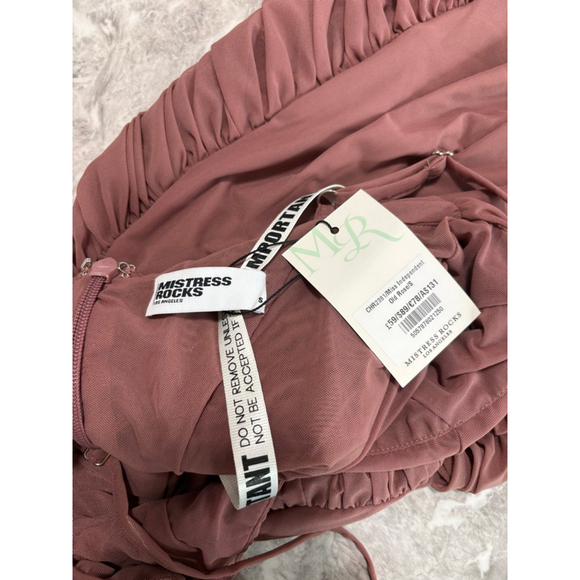 Women's Mistress Rocks Ruched Mini Dress Brown Size S - Picture 4 of 6